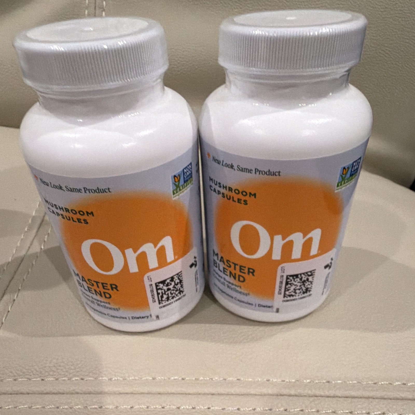 Om Master Blend Mushroom Capsules w/ KSM-66 Ashwagandha 84 Non-GMO Kosher