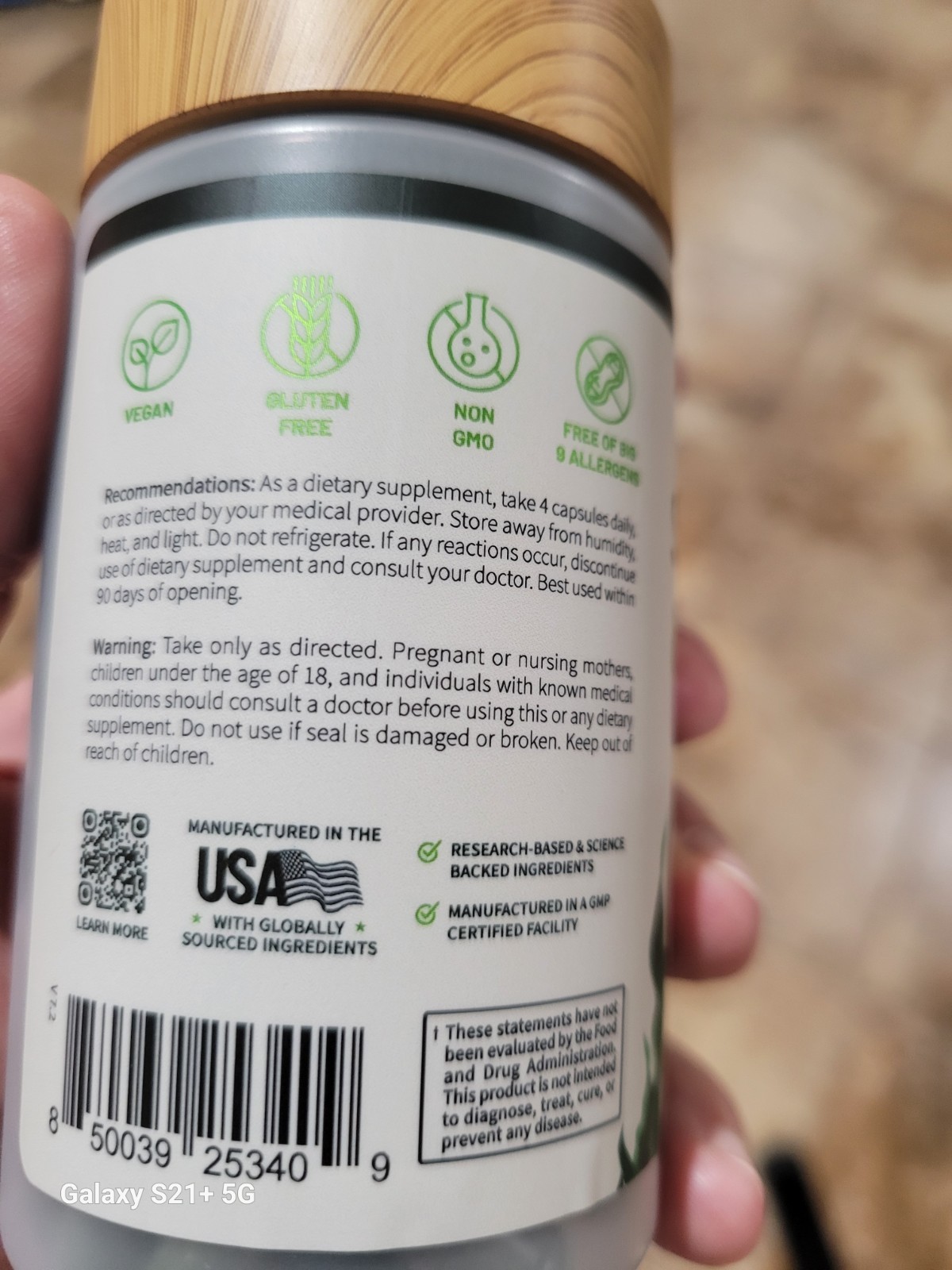 Snap Supplements Spirulina Chlorella Organic Vegan Detox 120 Capsules