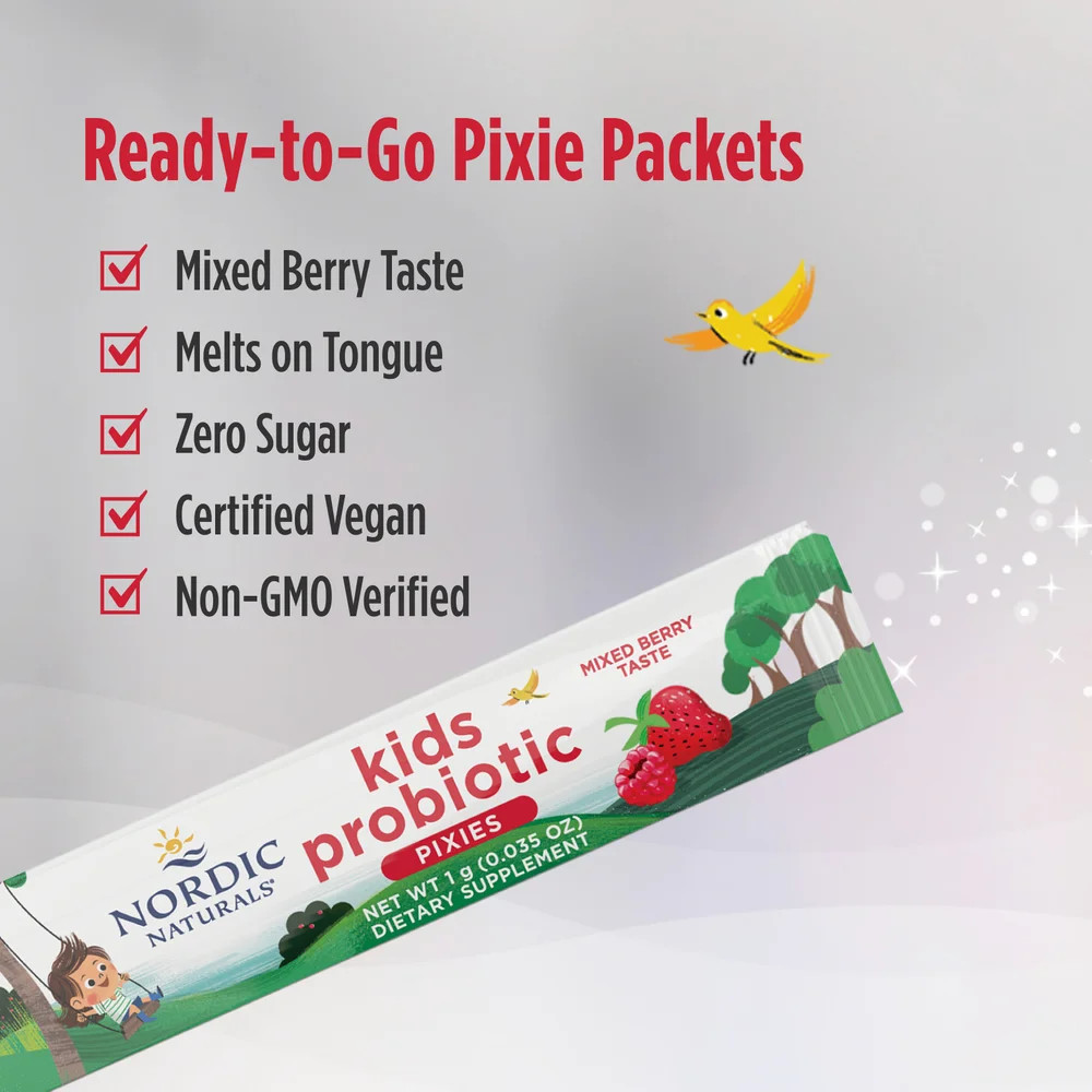 Nordic Naturals Probiotic Pixies – Tasty Dissolvable Probiotic Powder, 30 Count