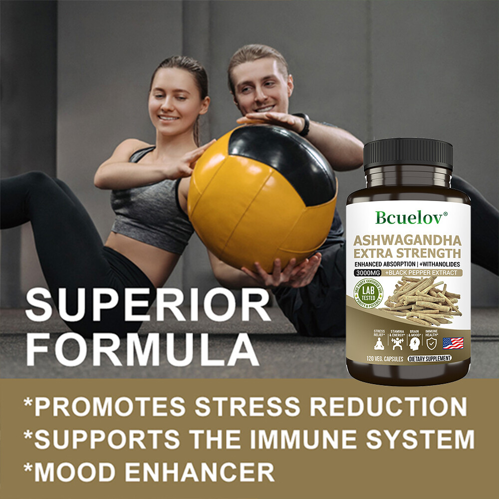 Ashwagandha 3000mg Root Stress Anxiety Supplement