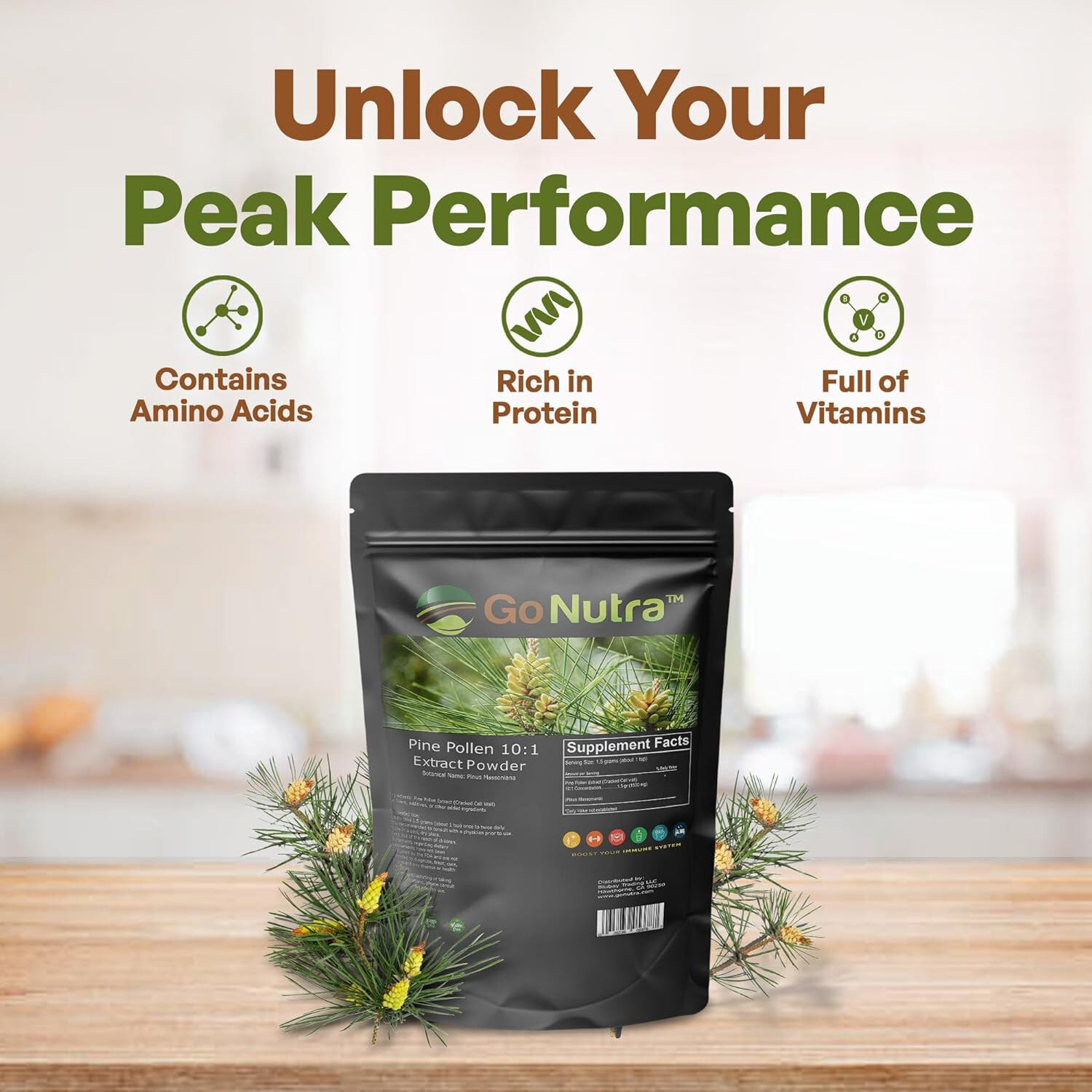 Pine Pollen Powder Non Gmo 1lb
