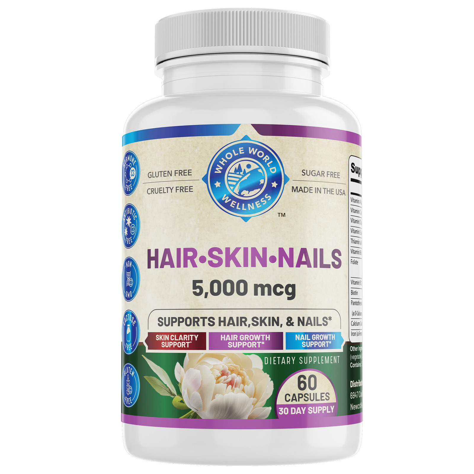 Hair Skin & Nails Formula, Supplement. USA Made.