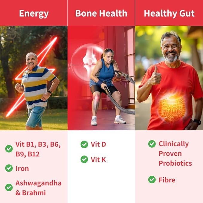 Good Monk Healthy 50+ Nutrition Mix For Seniors (Add To Food)- 15 Sachets