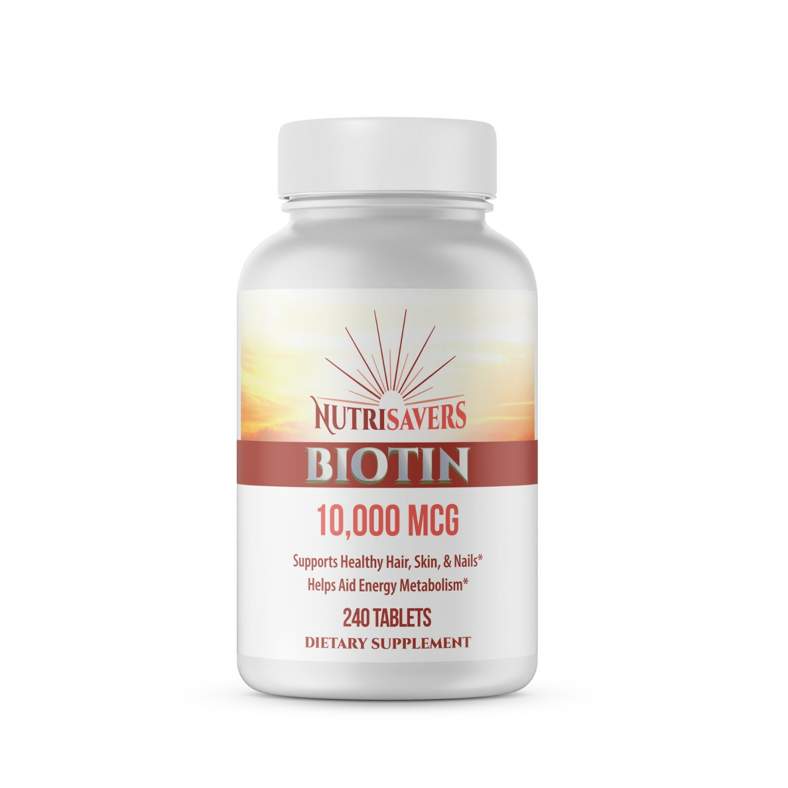 Nutrisavers Biotin Supplement – Skin, Hair and Nail Growth 10000 MCG, 120 Tablet