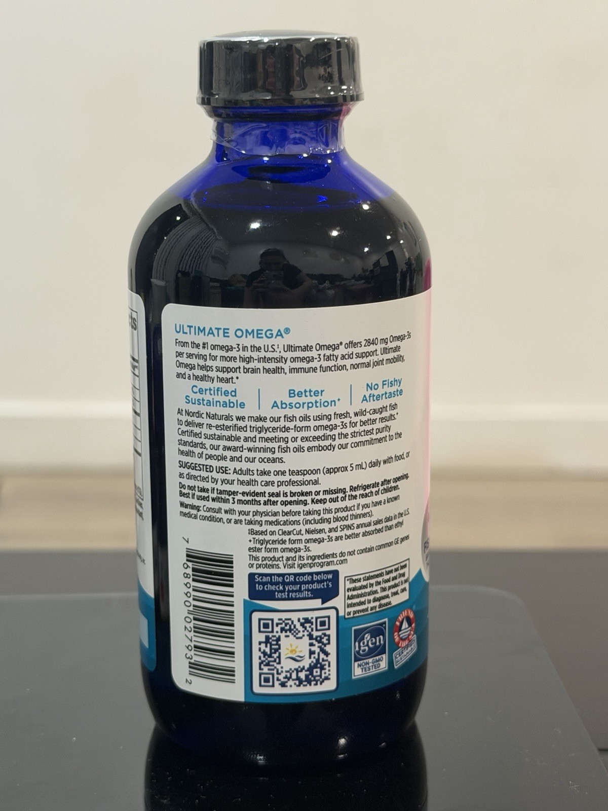Nordic Naturals Ultimate Omega-3 Liquid Lemon 8 fl oz Heart Brain Immune Support