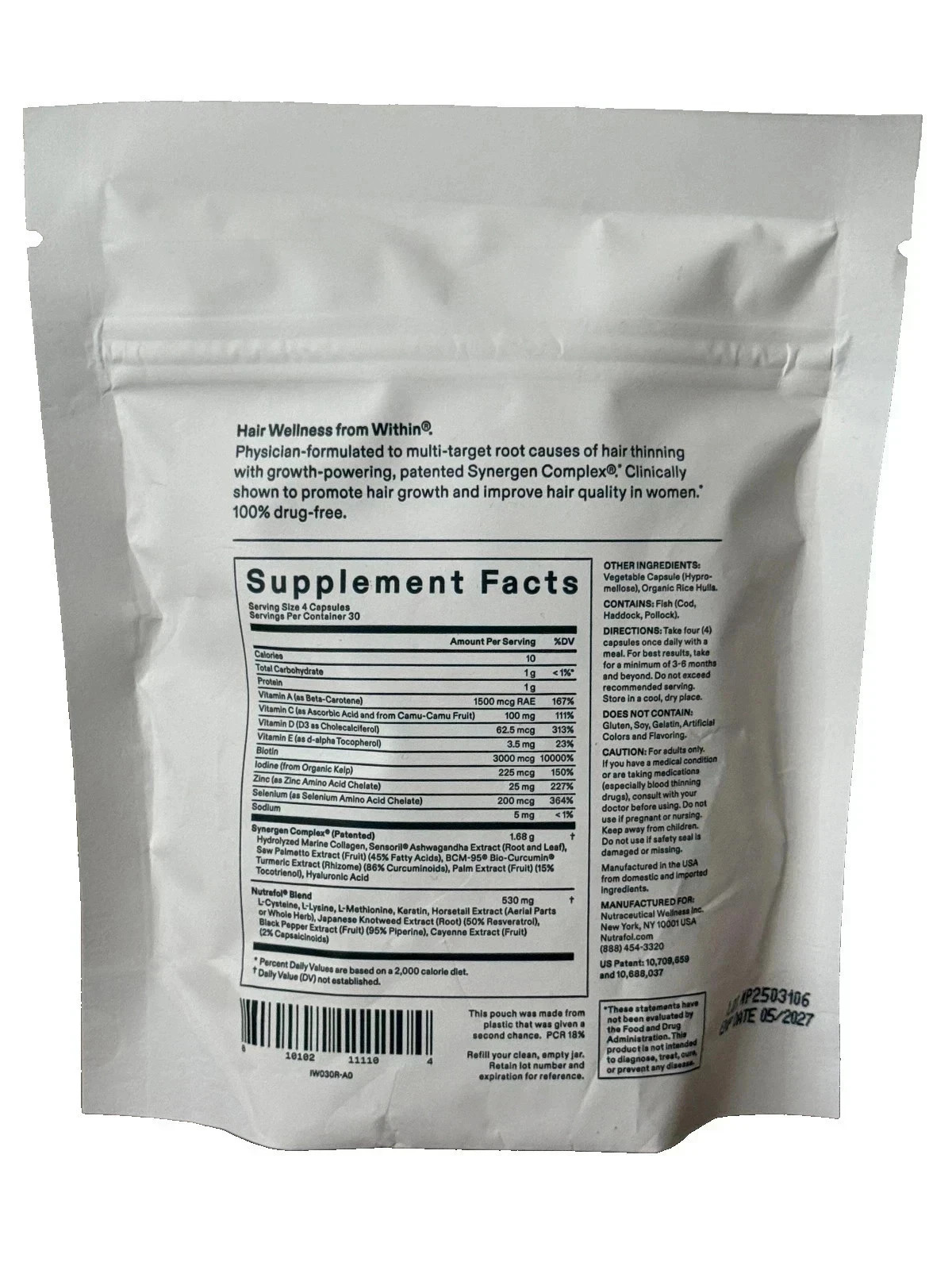 Women’s Balance age 45 up Hair Growth~120 Caps/Refill 2027 NEW FREE SHIPPING US