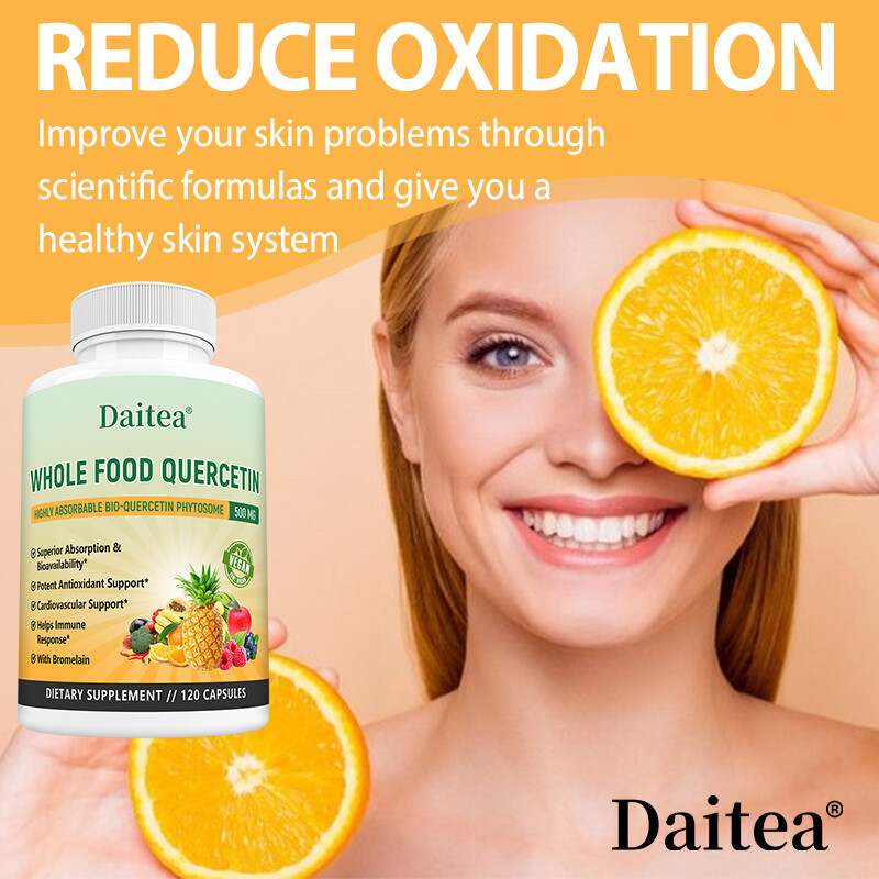 Quercetin 500Mg with Bromelain Whole Food Supplement Heart & Immune Support