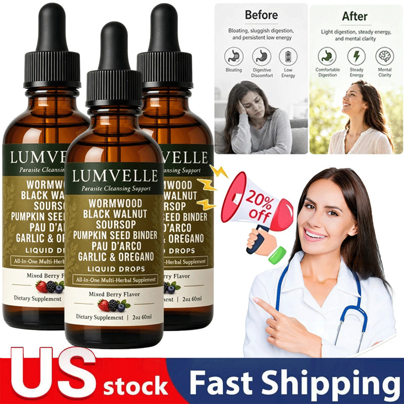 5PCS LUMVELLE Wild Harvested Wormwood Herbal Liquid Botanical Supplement Drops