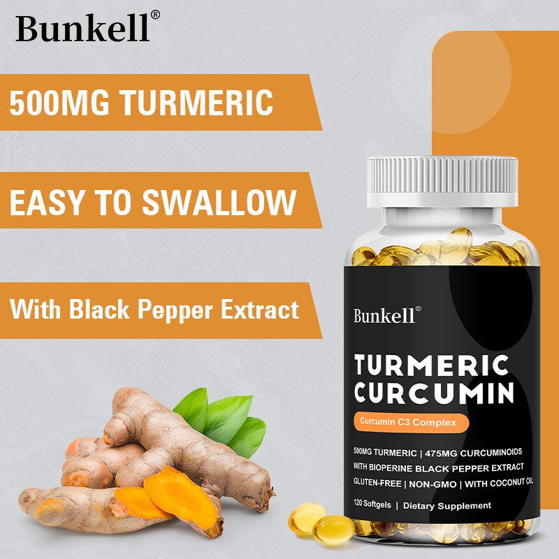 Turmeric and Black Pepper 500 mg – Bone Joint Support Capsules