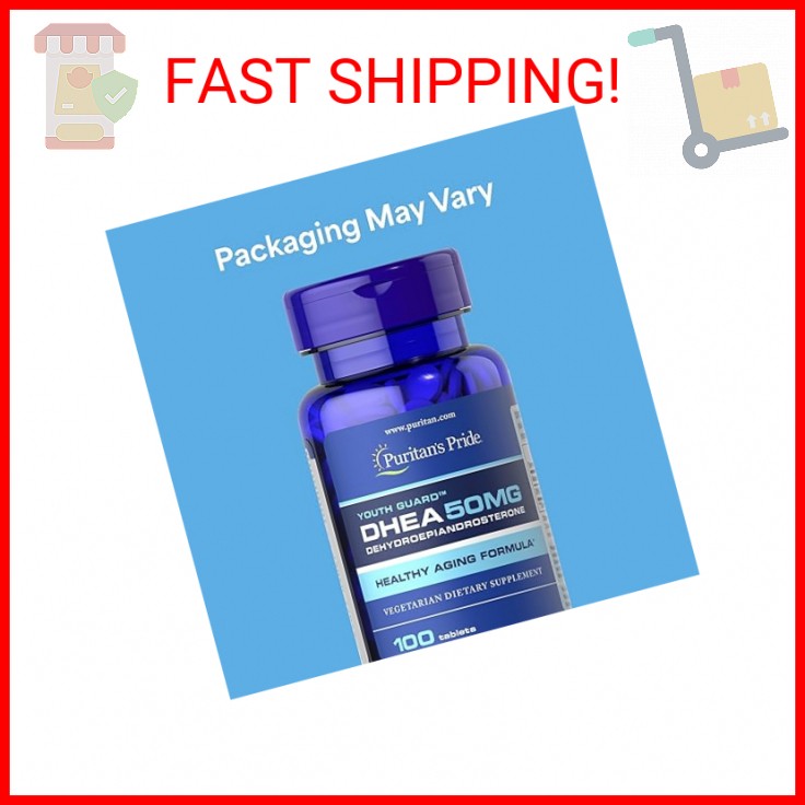 Puritan’s Pride Youth Guard™ DHEA for Women and Men 50mg, Dietary Supplement for