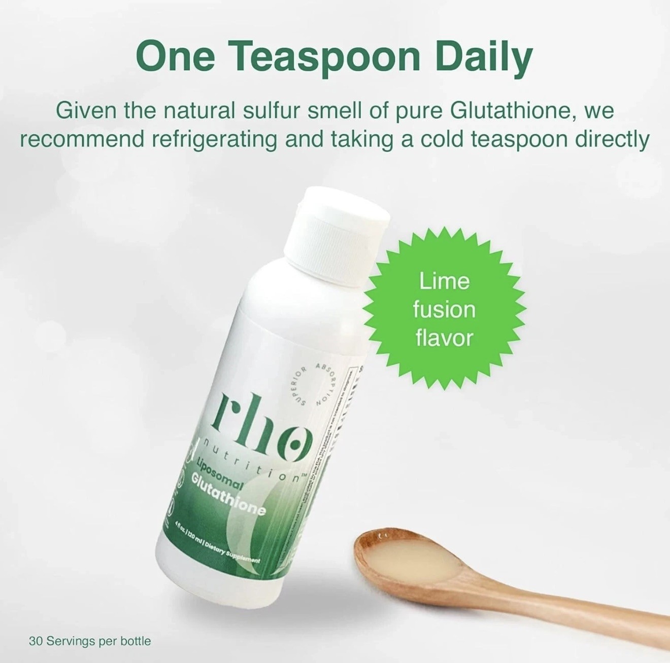 Rho Nutrition Liposomal Glutathione 4 oz / 120 mL – New/Sealed! Exp 9/2027