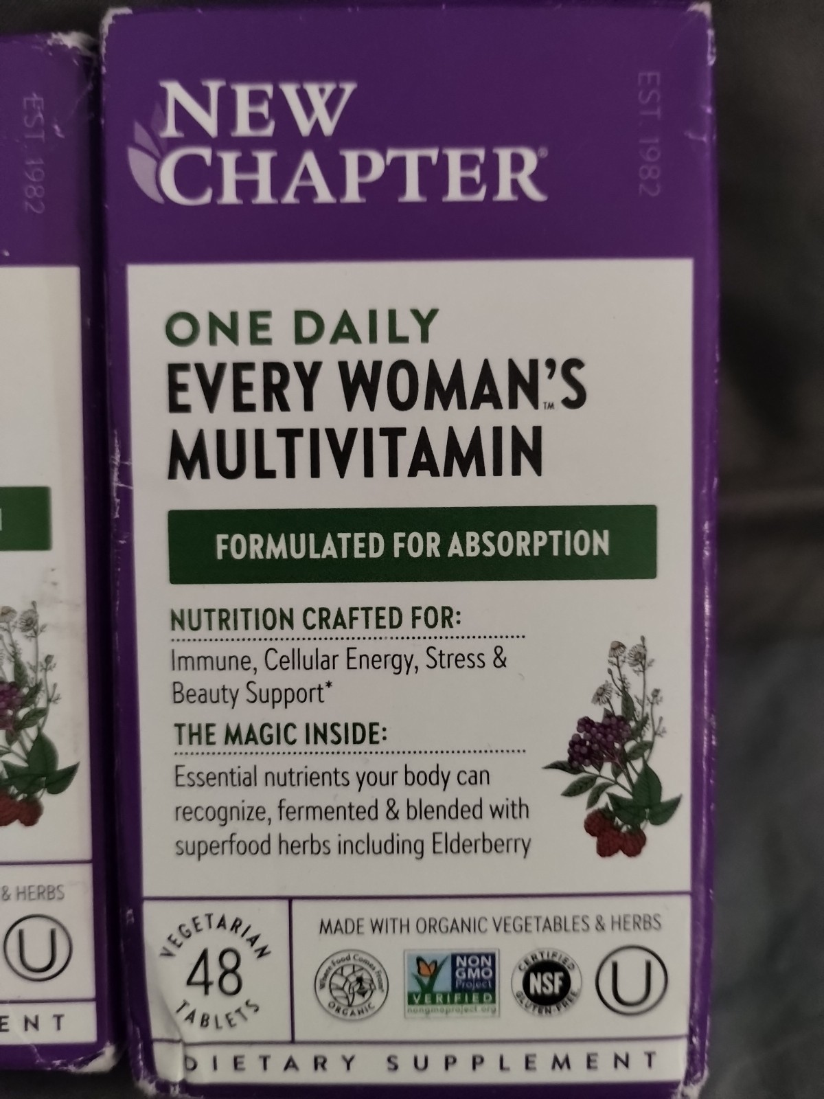(2) New Chapter One Daily Every Woman’s Multivitamin, 24+48 Tablets – EXP: 07/26