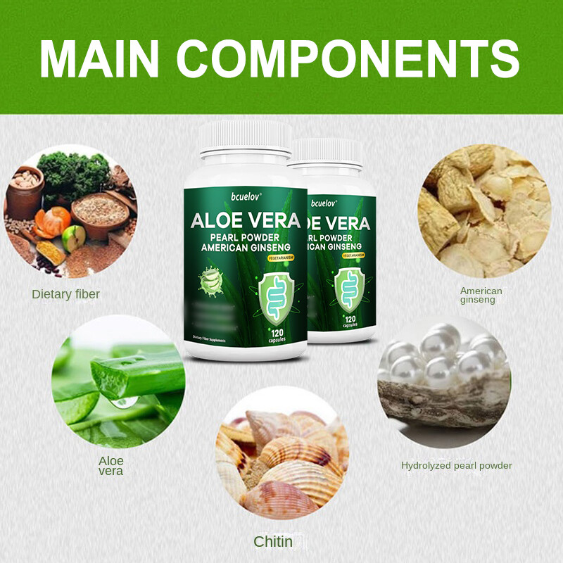 Aloe Vera PEARL POWDER AMERICAN GINSENG Digestive Support,improves stomach new