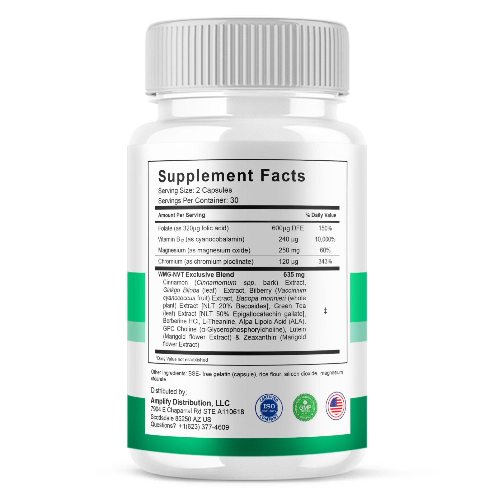 (3 Pack) Vertigenics Brain and Nootropic Supplement Vertigenix (180 Capsules)