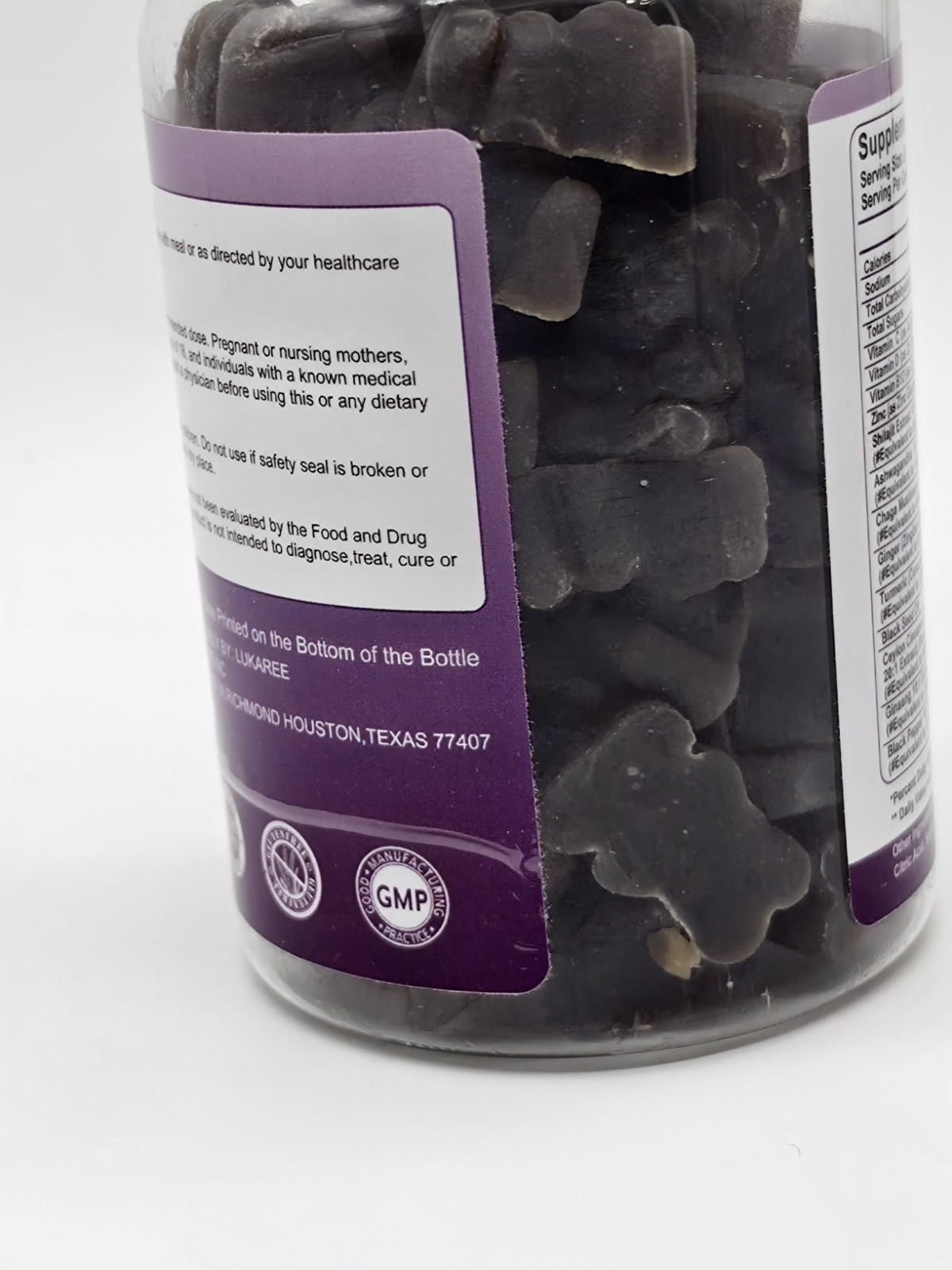 Shilajit Gummies with Chaga & Ashwagandha Vegan Energy Immune Support 60 Count