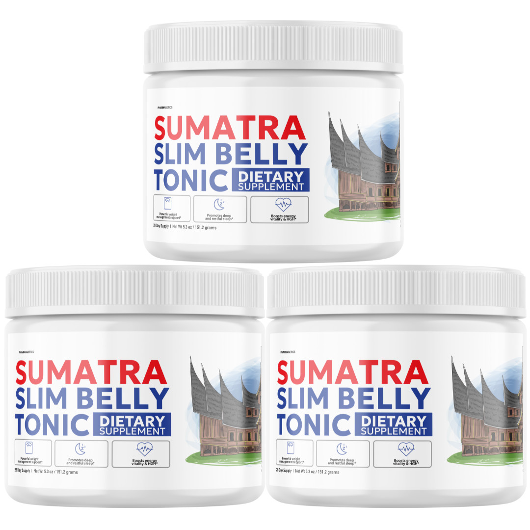 Sumatra Slim Belly Tonic Weight Loss Powder for Energy & Burning Fat – 3 Tubs