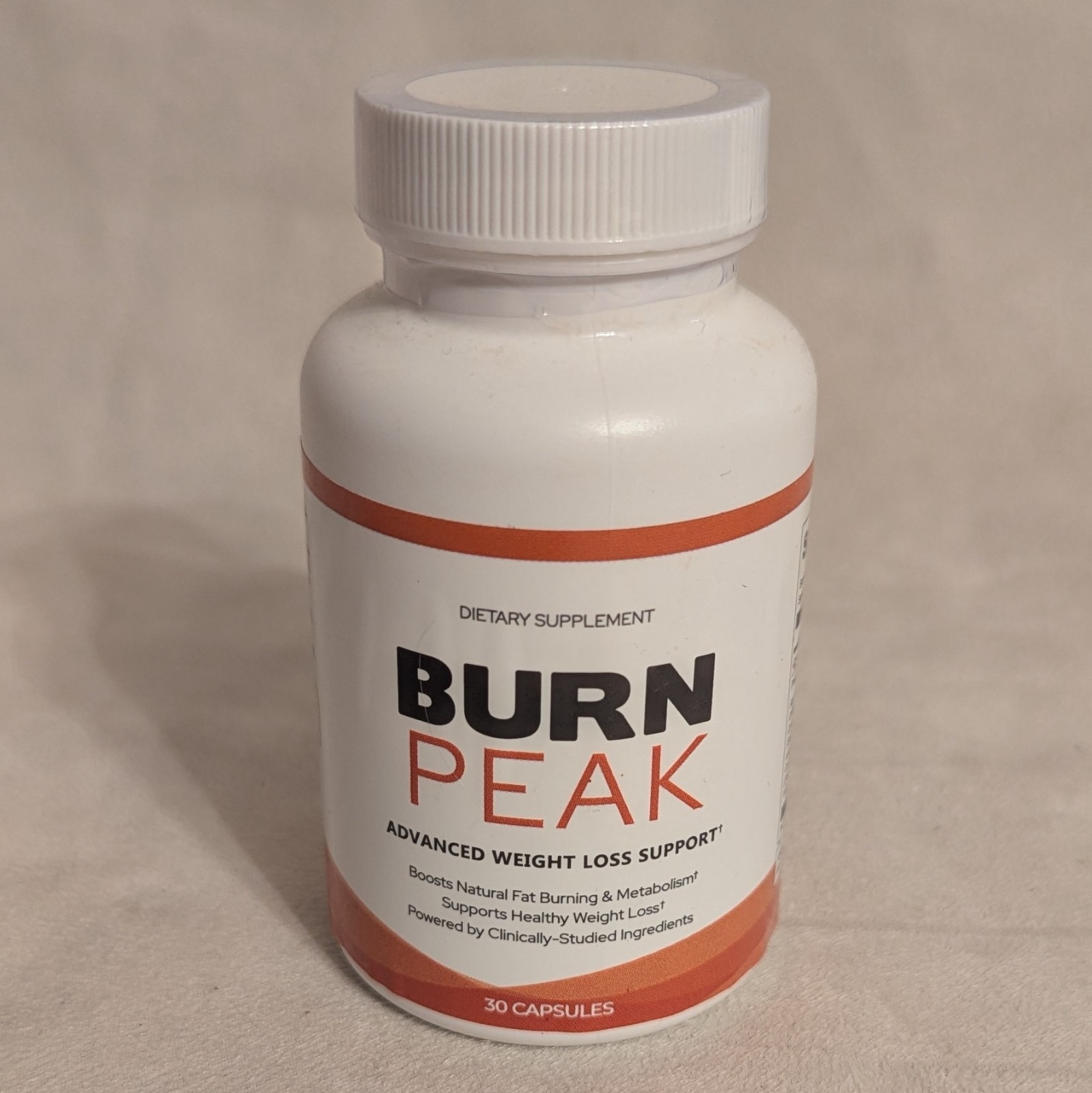 Burn Peak Advanced Weight Loss Support Supplements 30 Capsules Exp 10/28