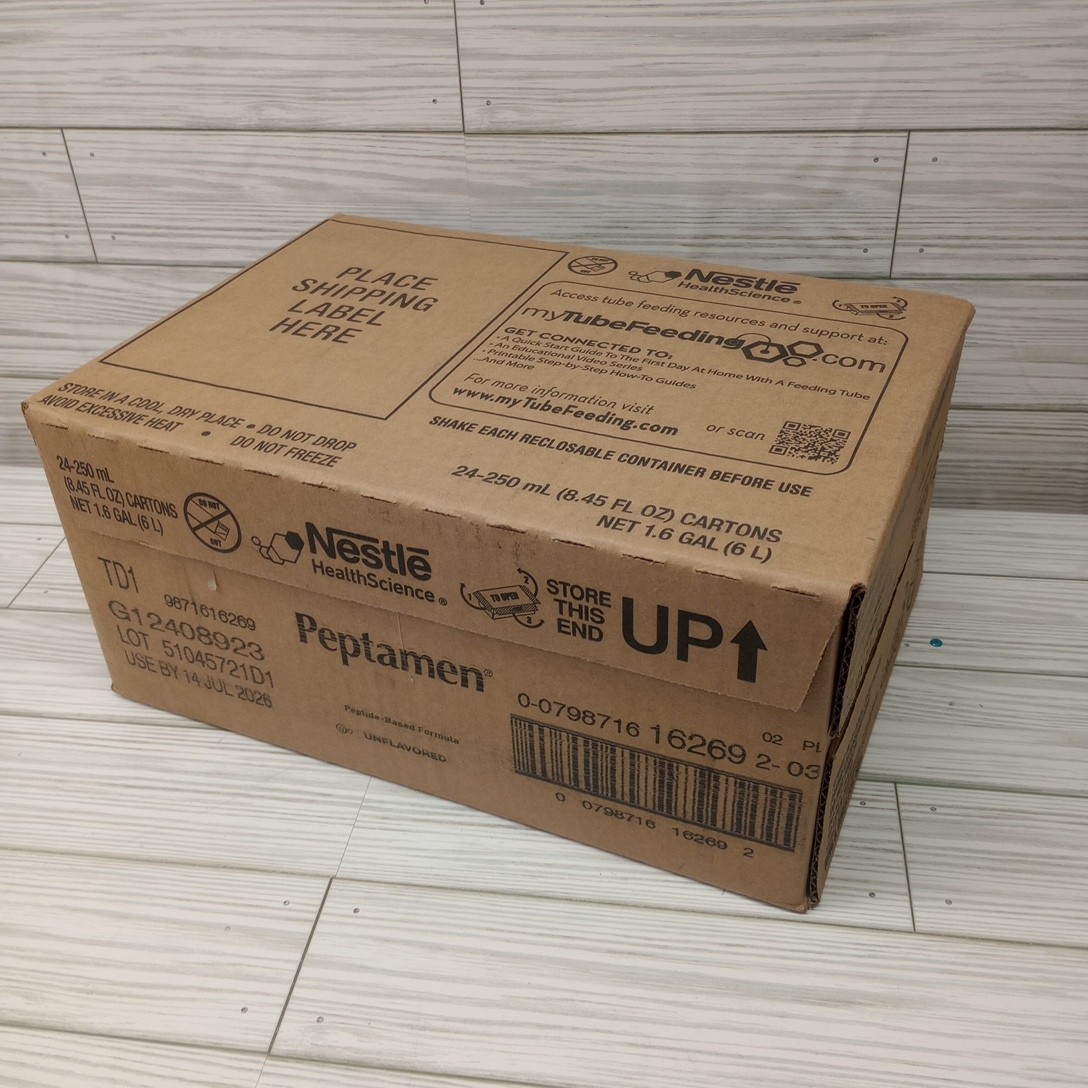 Nestle Peptamen 1.5 Unflavored Nutrition 24 ct Use By 14 JUL 2026 1 Case