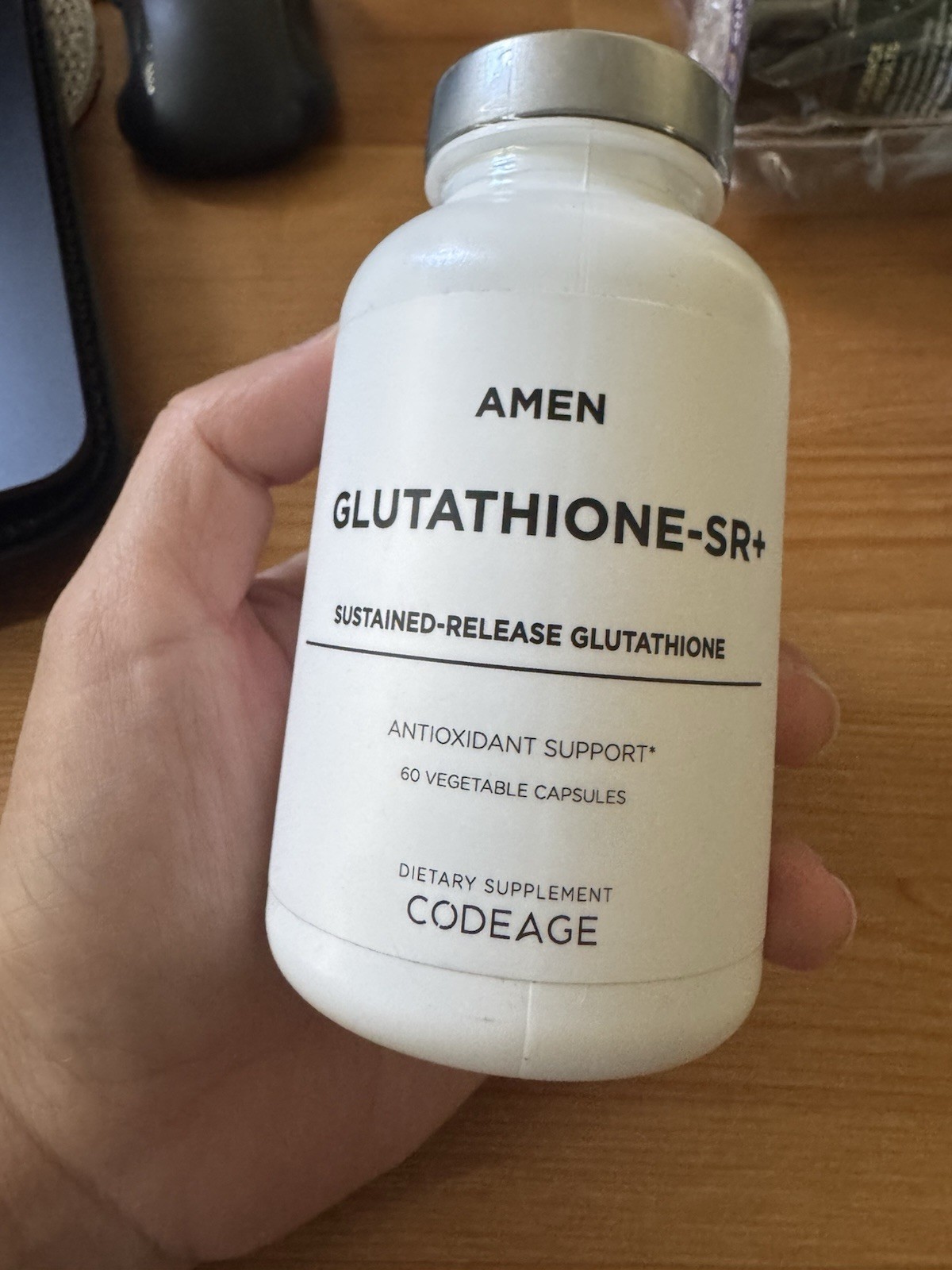 Amen Glutathione-SR+, Sustained-Release L-Glutathione 60 ct EXP 09/2026