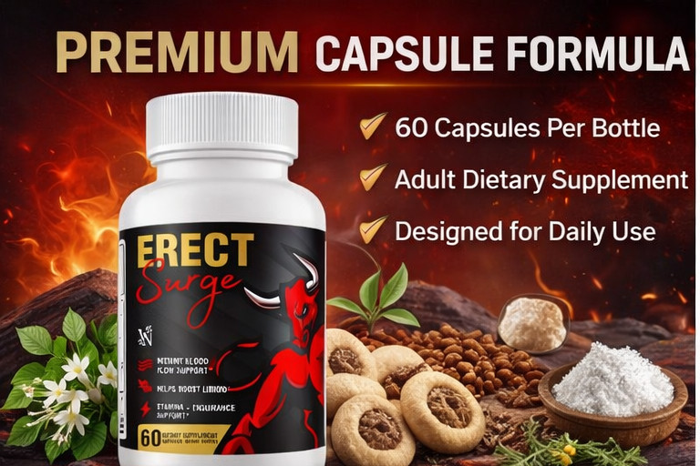 1-Pack Erect Surge – ErectSurge Male Performance Support – 60 Caps