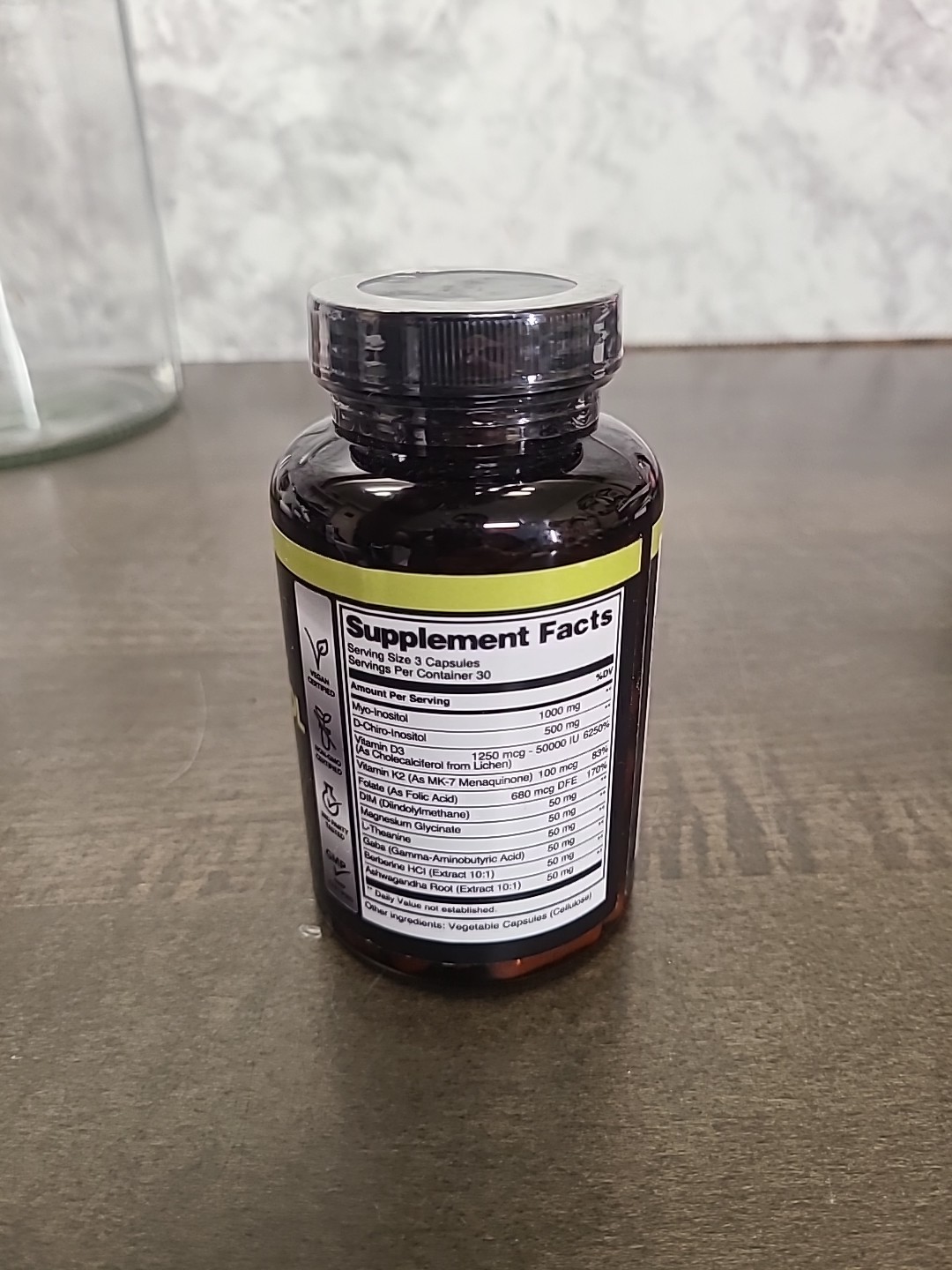 Welbuda Myo-Inositol D-Chiro Inositol Vitamin D3 K2 Folate Vegan 90 Capsules
