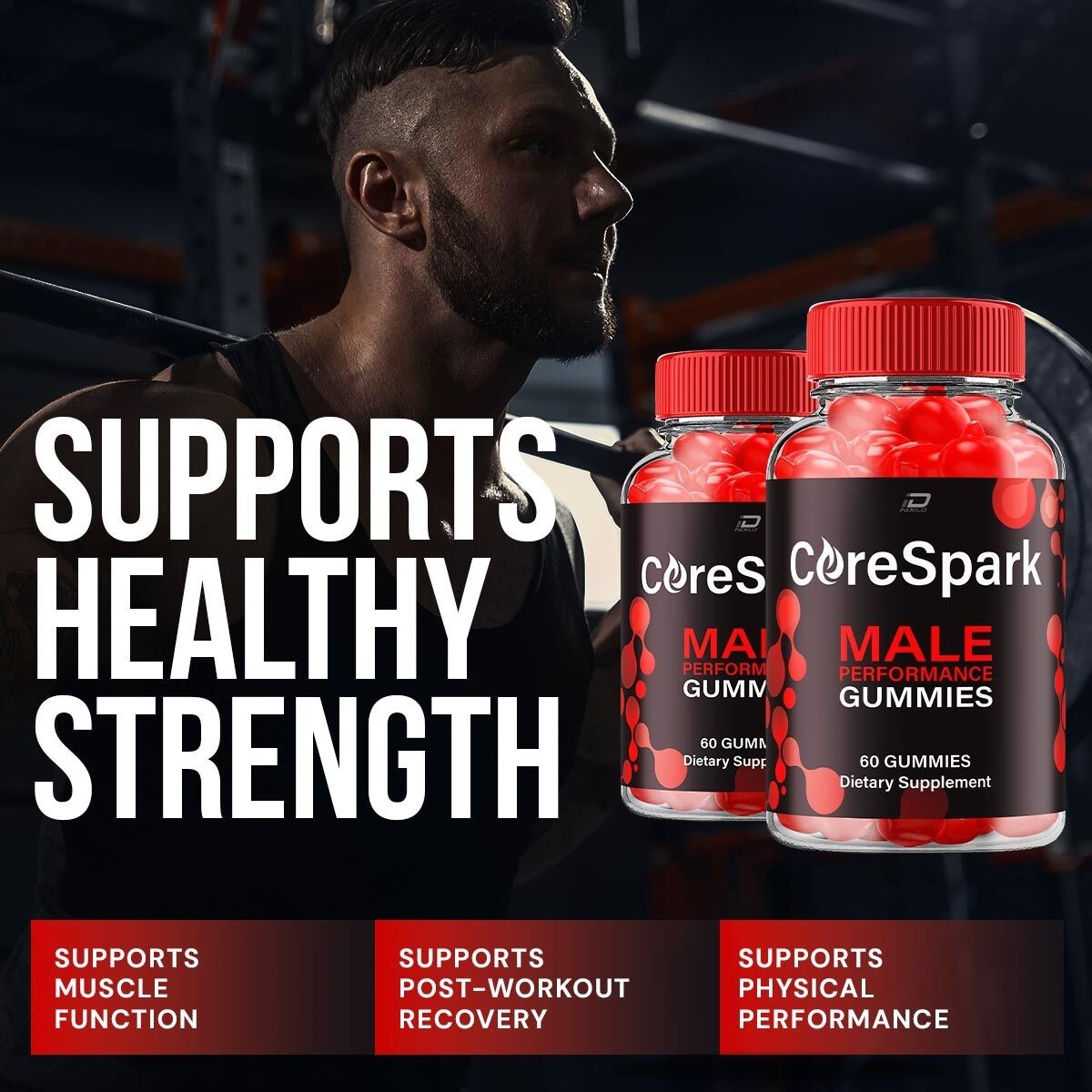 (3 Pack) Core Spark Gummies for Men – CoreSpark Male Gummy All-Natural Chewable