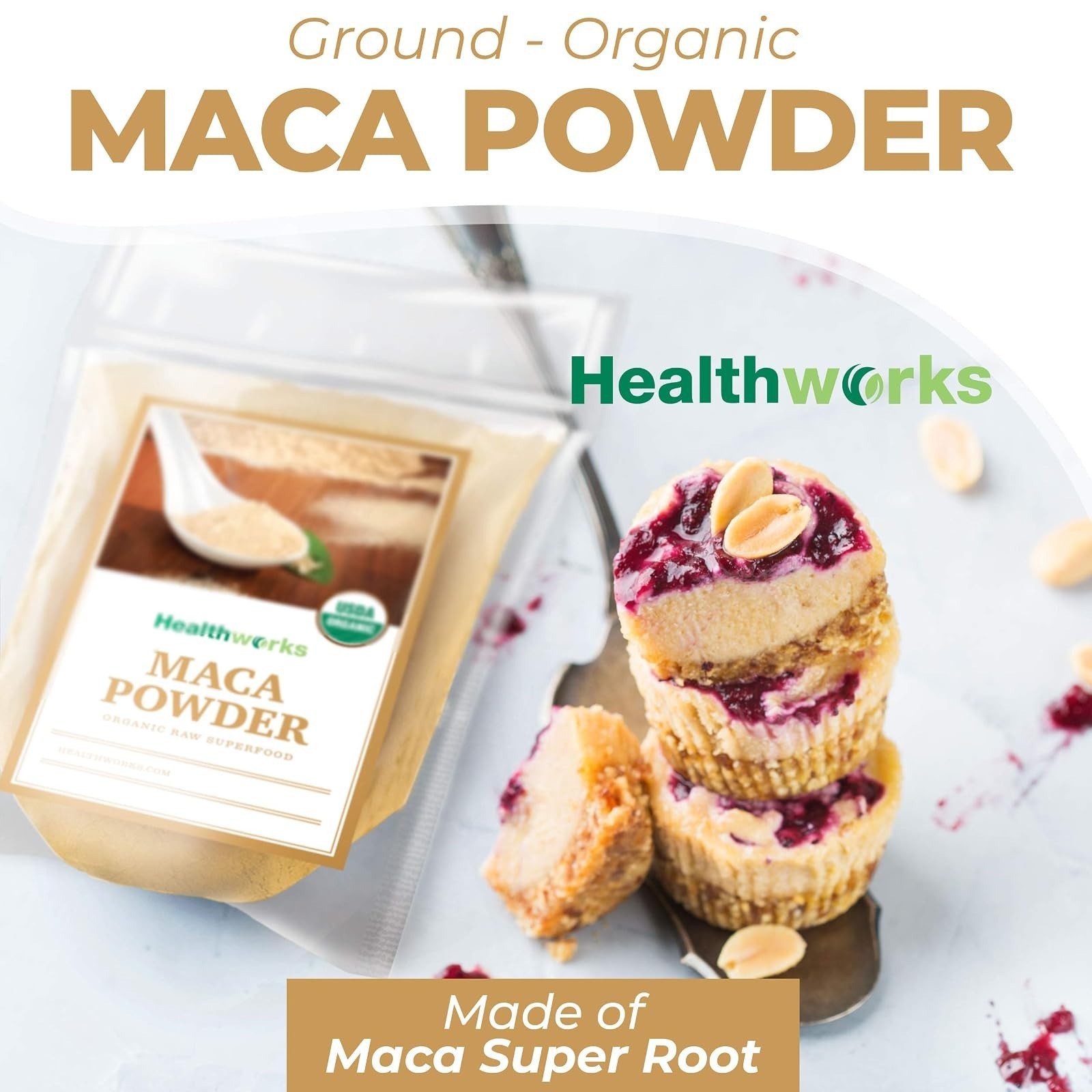 Organic Maca Powder Raw 32 Oz – Keto Vegan Non-GMO Superfood