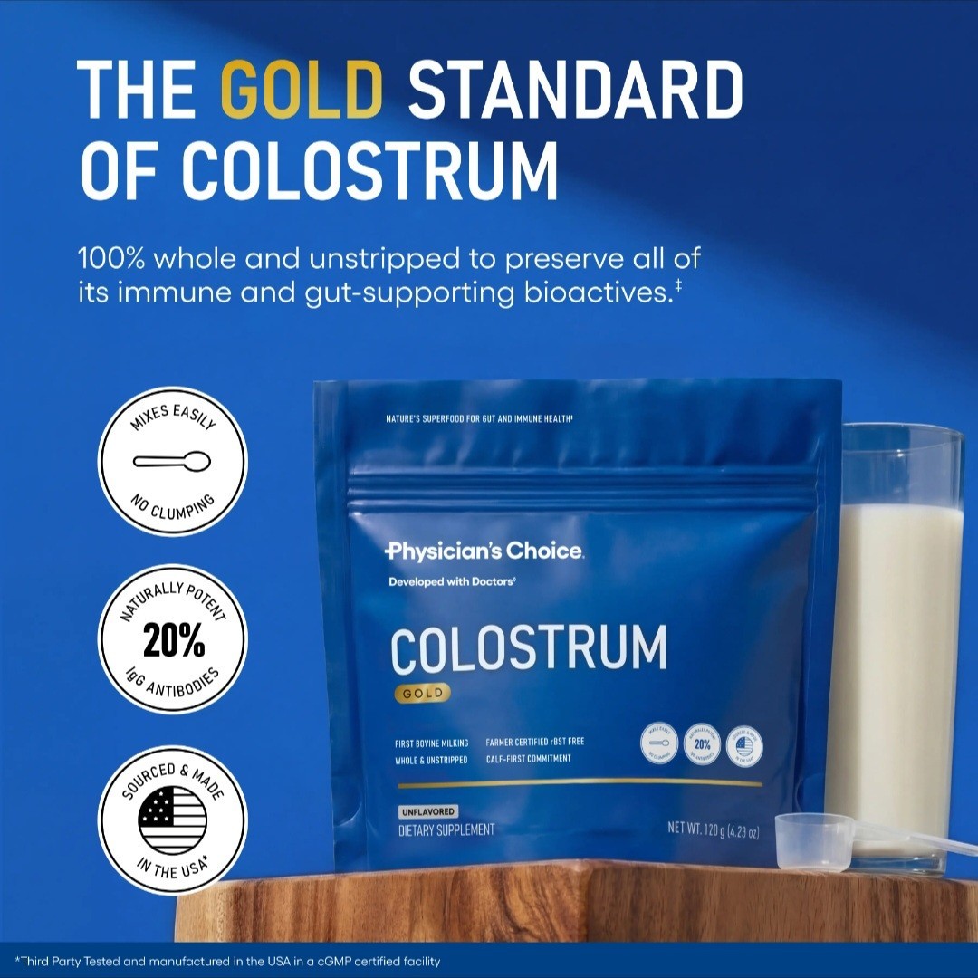 Physician’s Choice Gut Glow Up Collagen Peptides & Colostrum Gold Powder Combo