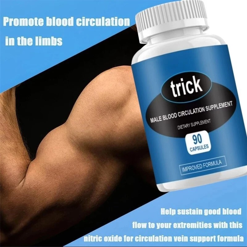 Men’s Circulation Support Supplement Blood Flow Vascular Health Formula Vitamin
