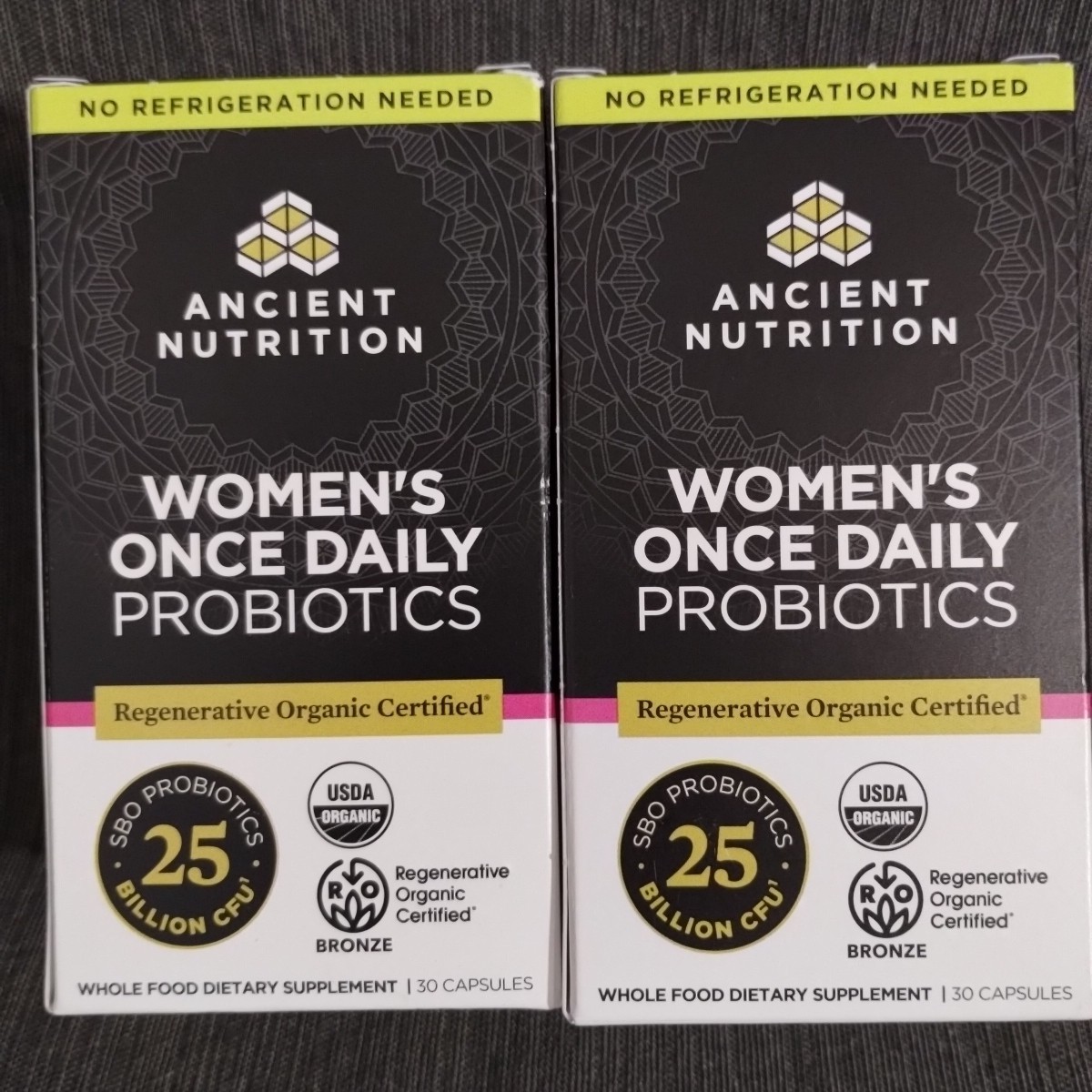 (2) Ancient Nutrition Women’s Once Daily Probiotics, 30 Capsules Each – 08/2026