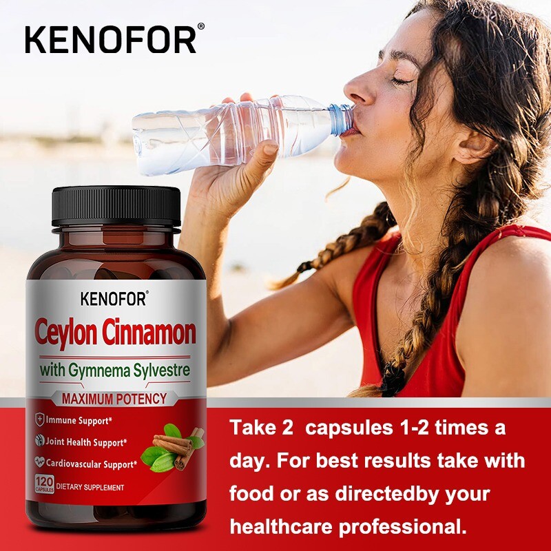 Ceylon cinnamon 3000 mg – lowers blood sugar, regulates fat, blood sugar 120Caps