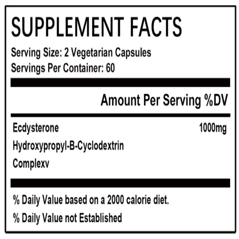 Ecdysterone (20-Hydroxyecdysone) 99% HPLC! 🔥 30 To 120 Capsules