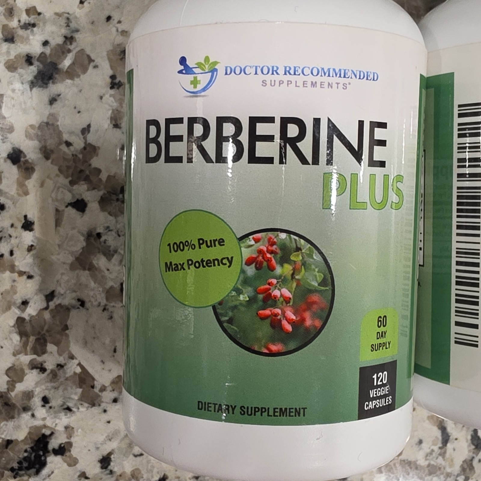 Doctor Recommended Supplements Berberine Plus 1200mg 120 Veggie Caps, 3 Bottles