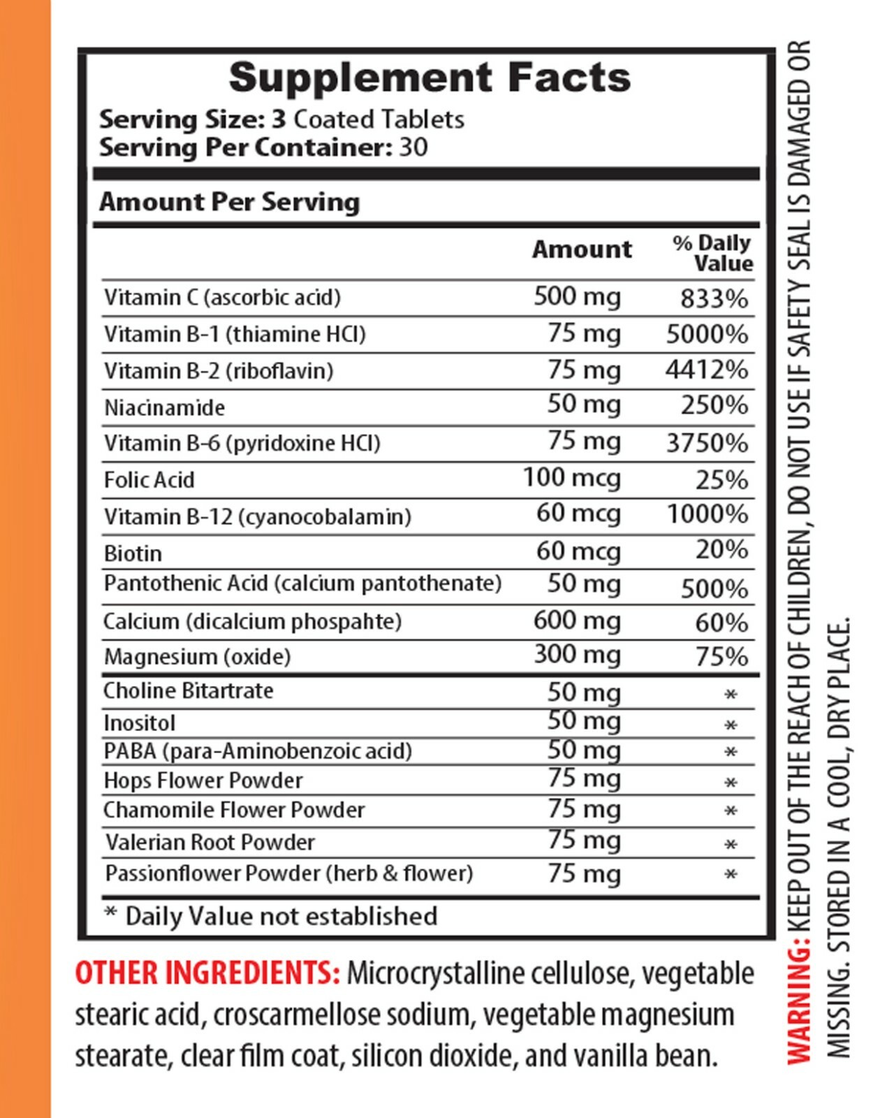 stress defender supplement – STRESS RELIEF B & C – energy booster 1 BOTTLE