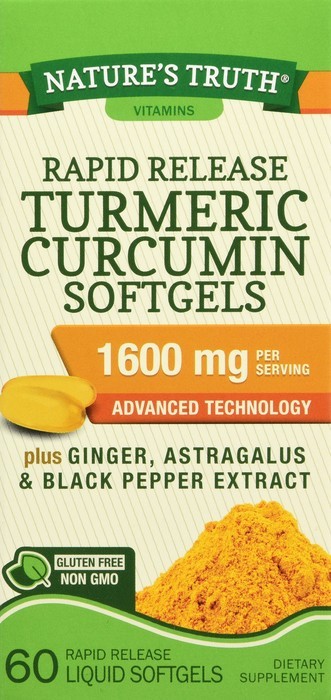 Turmeric Curcumin 1600Mg 60 Softgel Capsules