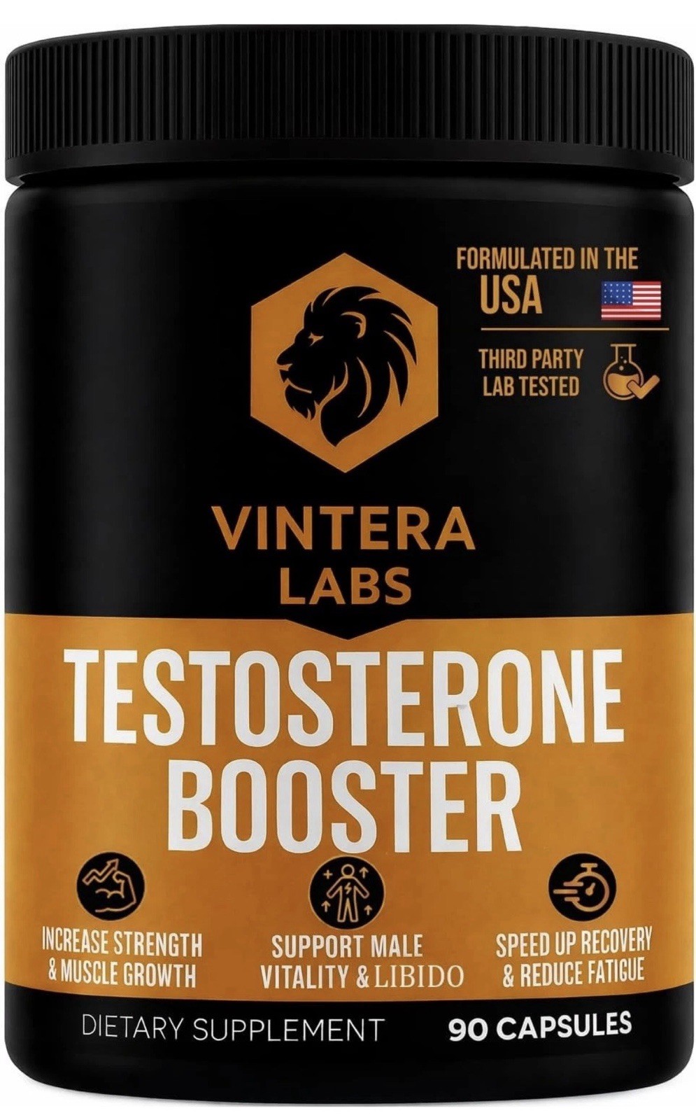 Testosterone Booster for Men High Potency Max Absorption Vintera Labs Exp 10/27