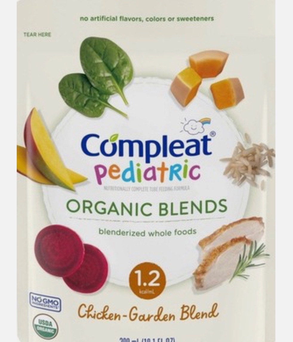 24 Compleat Pediatric Organic Blends Tube Feeding Chicken-Garden 10.1 oz 5/27