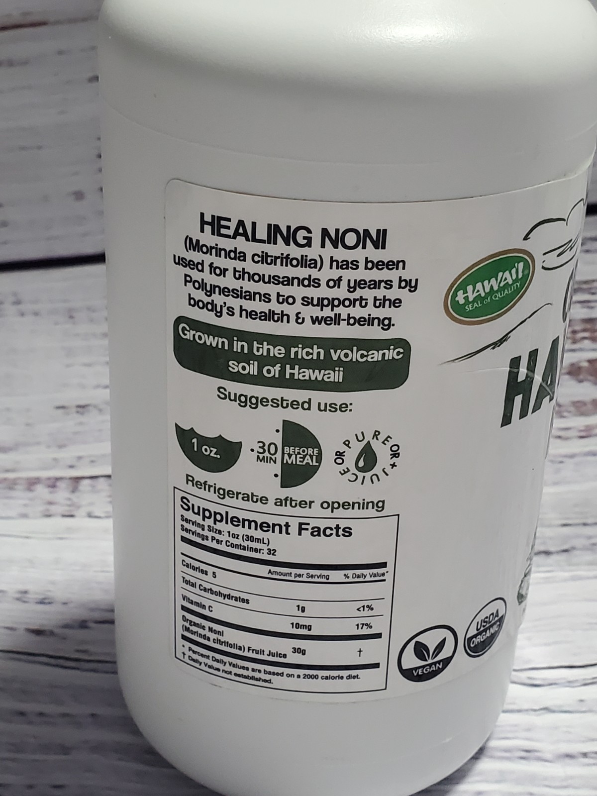 Healing Noni ® Certified Organic Noni Juice – 32oz