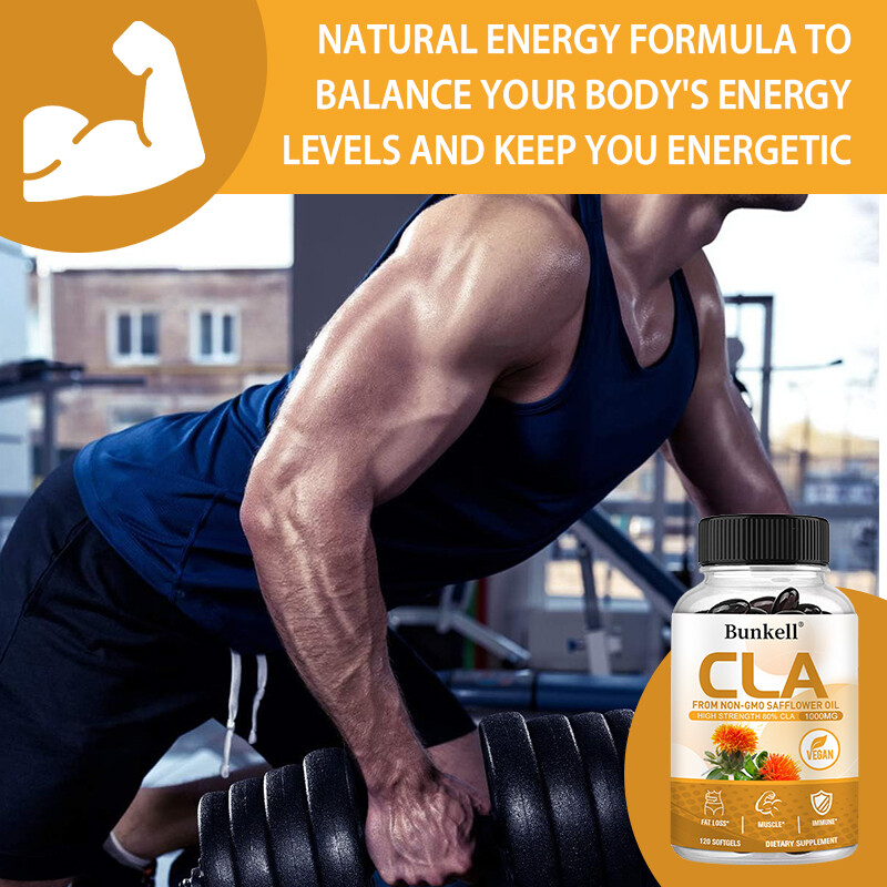 CLA 1000mg Max Potency CLA Safflower Oil Weight Supplement Immune Muscle Support