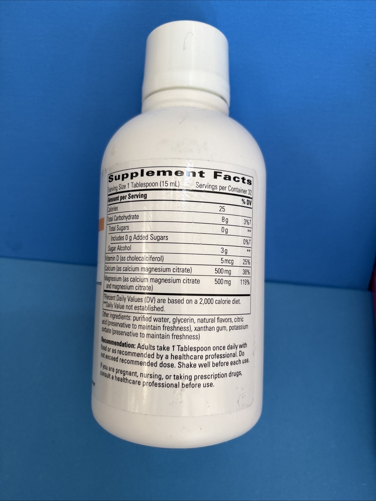 Integrative Therapeutics Liquid Calcium Magnesium Blue Berry Flavored Exp 04/26