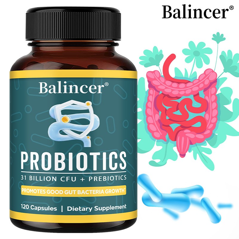 Probiotics+Prebiotics 31 Billion Cfu Support Digestive Gut Health 120 Capsules