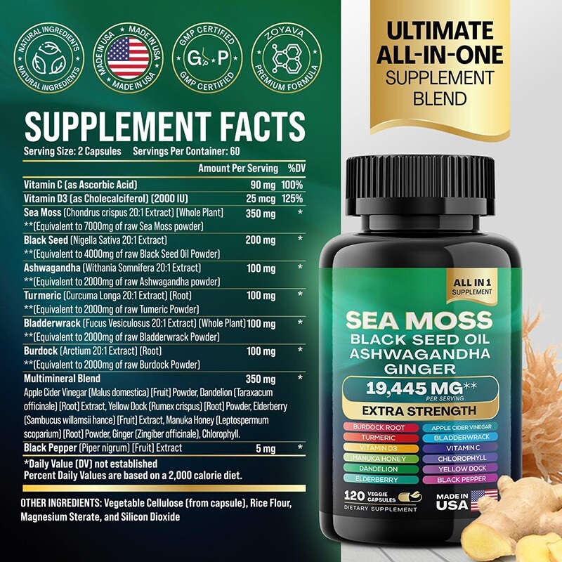 Dynamic Vitality Bundle – Sea Moss Multivitamin & Shilajit Power Combo Set -USA