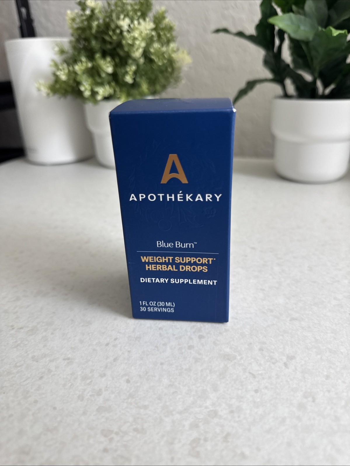 Apothékary Blue Burn Herbal Drops – Weight Support, Lemon, Organic – 1 fl oz