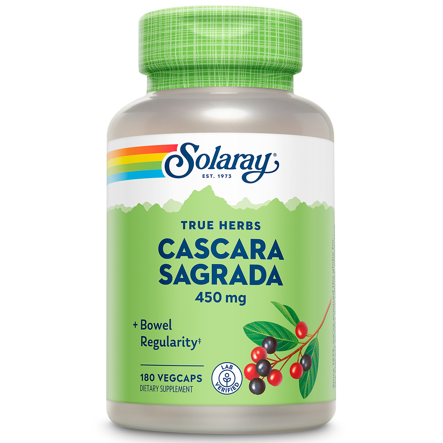 Solaray Cascara Sagrada Capsules 450 mg | 180 Count