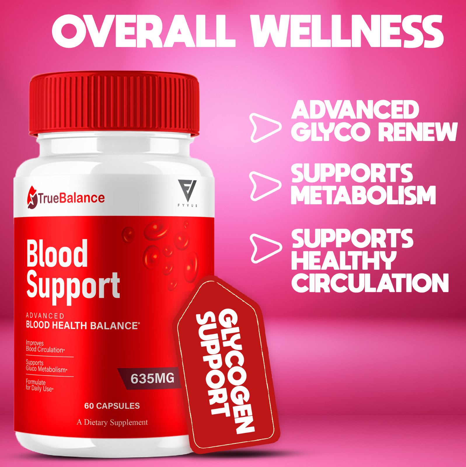 (5 Pack) TrueBalance Blood Support, True Balance Advanced Formula (300 Capsules)