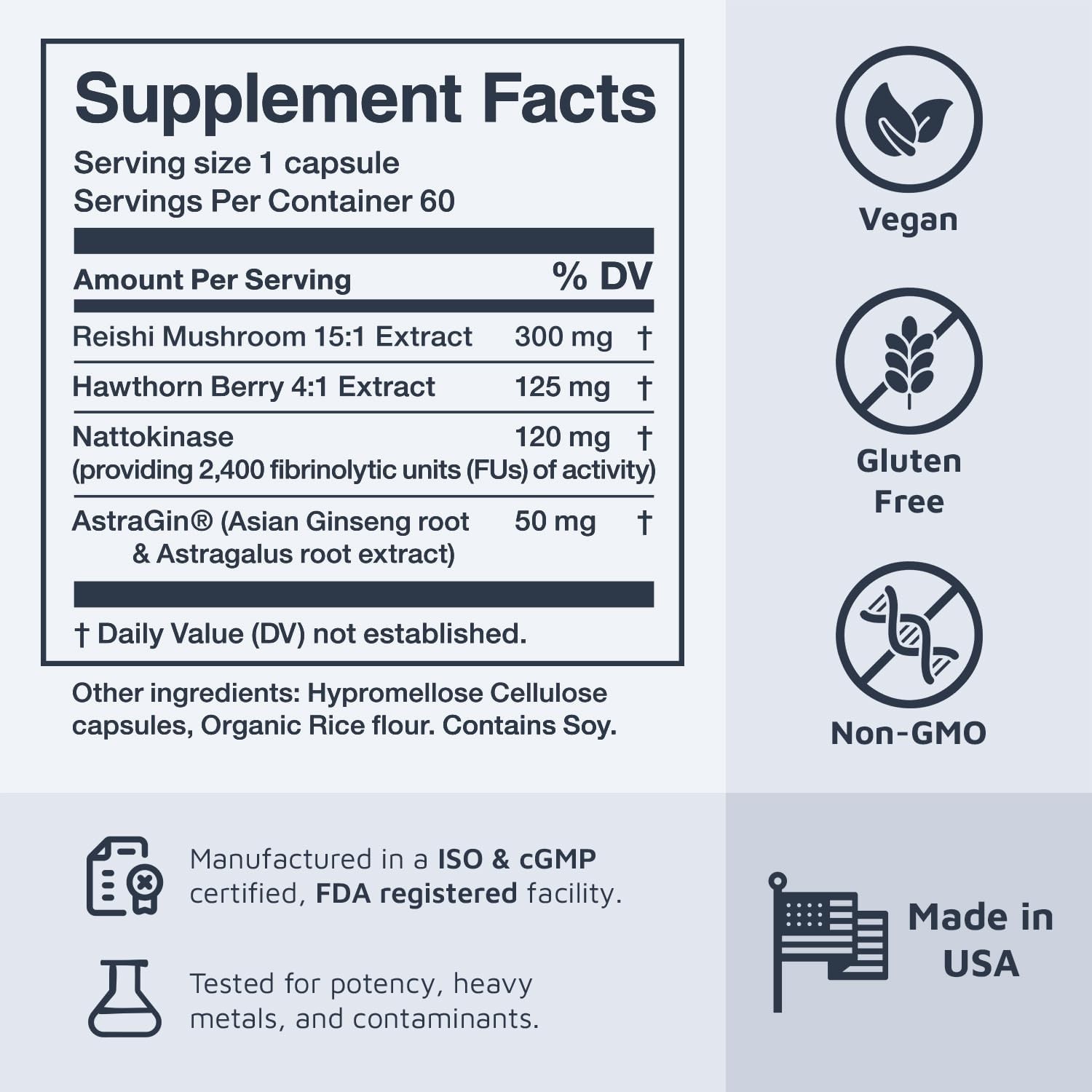 Melody Heart Tune 4-in-1 Blood Pressure Support Supplements Nattokinase Capsules