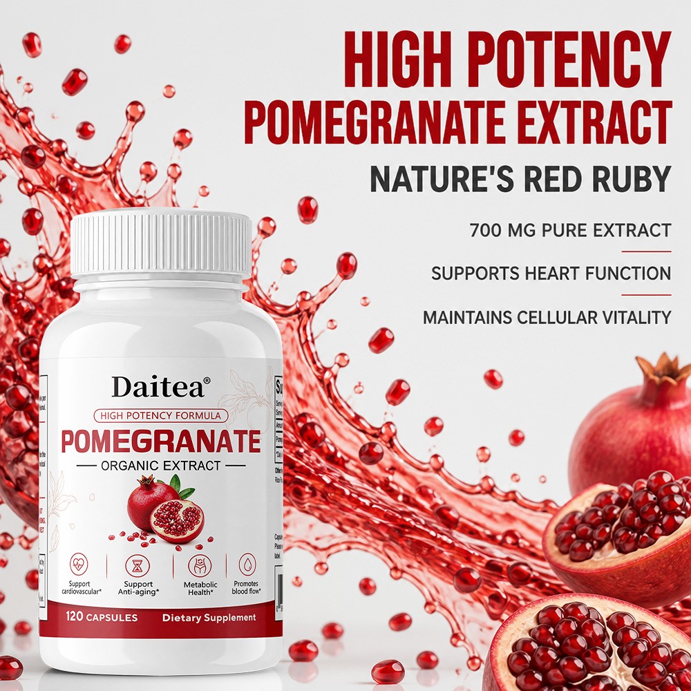 Organic Pomegranate Fruit Extract 700mg 30-120 Capsules Daily Support Supplement