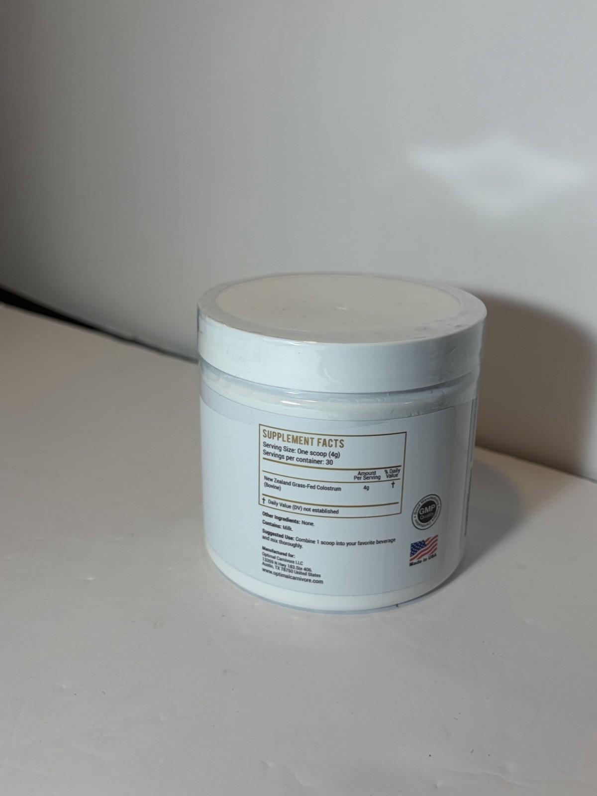 Optimal Carnivore Colostrum Powder Digestive & Immune Support Supplement 120g