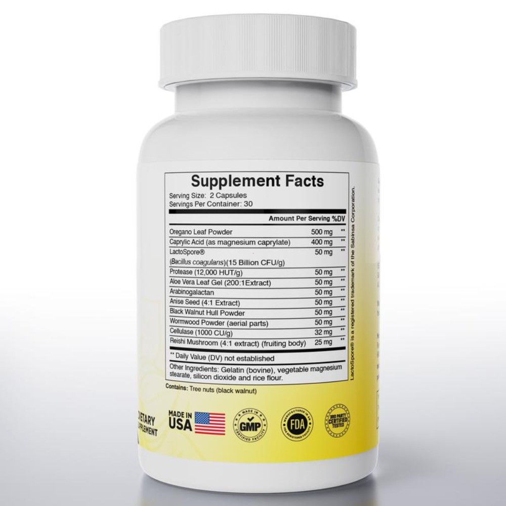 Candida Cleanse Gut & Colon Support 60 Capsules For Women & Men, Fast shipping
