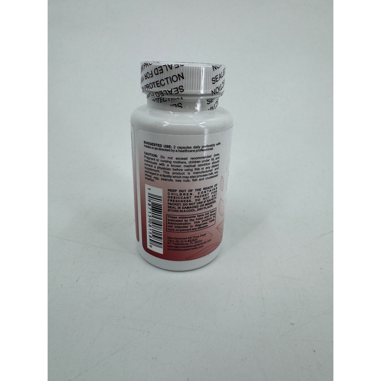 Pure Peak Thyroid Support Advanced Formula 60 Capsules Exp 06/2026 Lot 53275